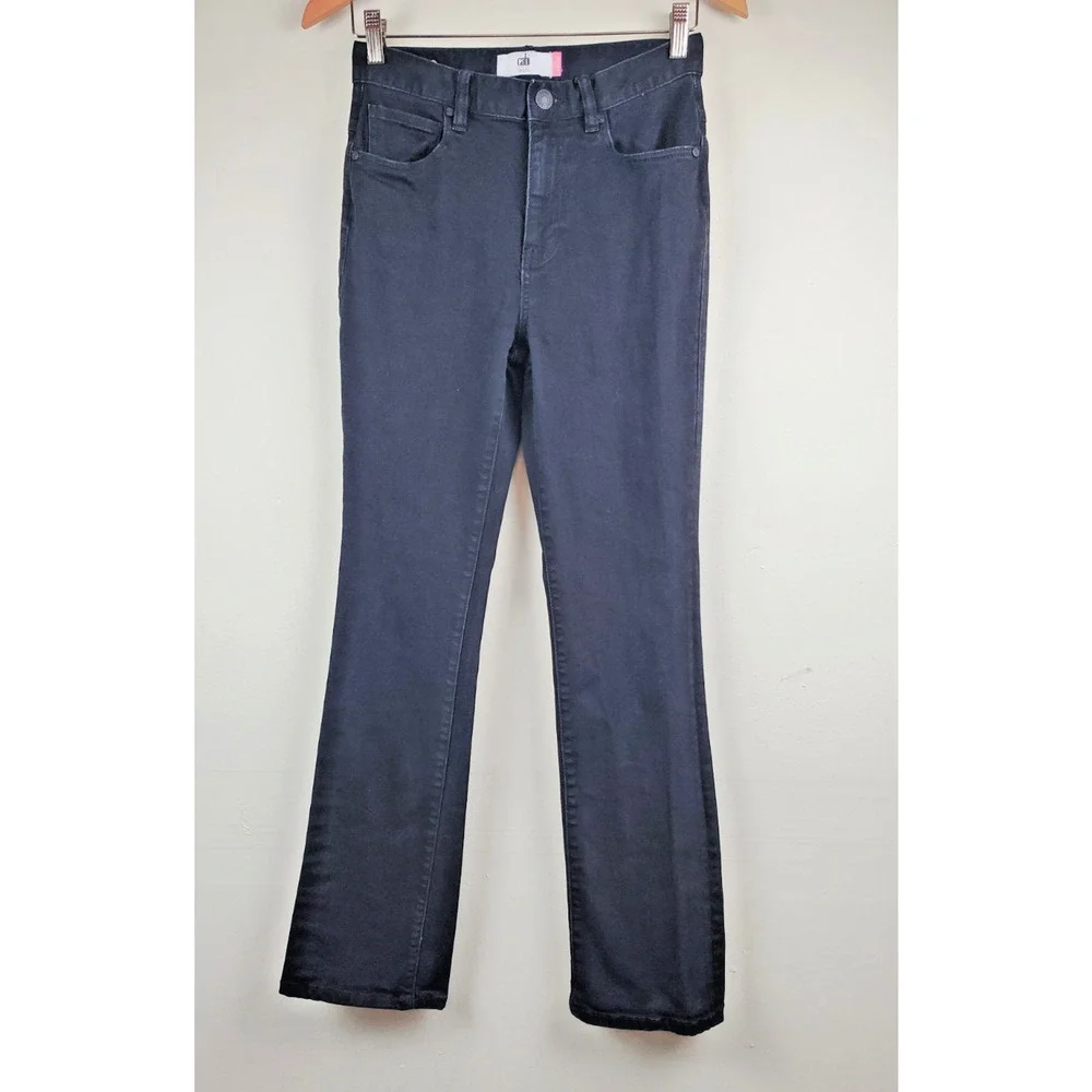 CAbi Jeans Womens 2‎ Black 5th Avenue Jeans Flare Leg #4326R Stretch